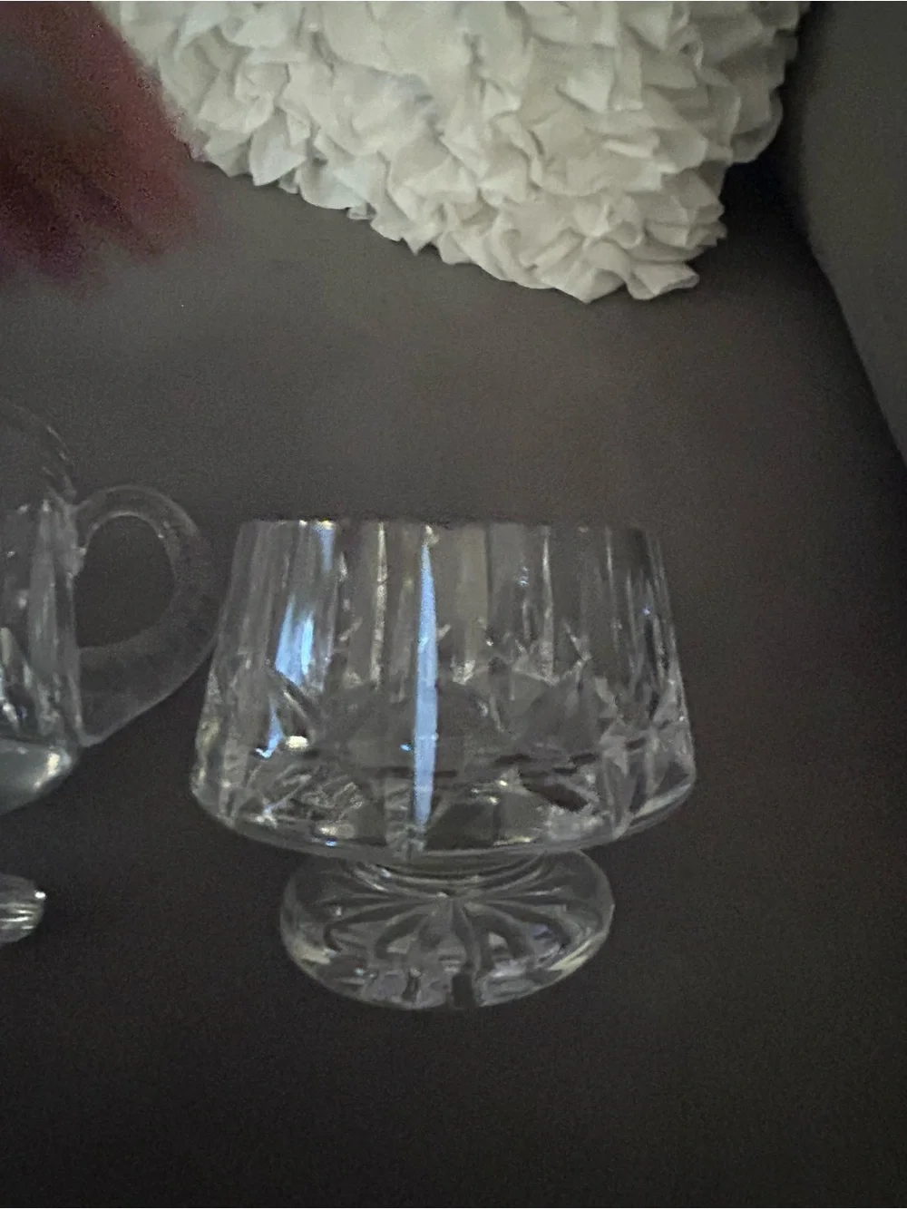 Vintage Crystal Creamer And Sugar Set Excellent Condition No Maker Mark